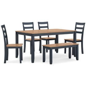 Ashley Furniture Gesthaven Natural Blue 6pc Dining Set