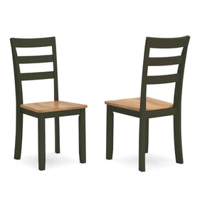 2 Ashley Furniture Gesthaven Natural Green Dining Side Chairs