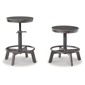 2 Ashley Furniture Torjin Gray Swivel Counter Height Stools