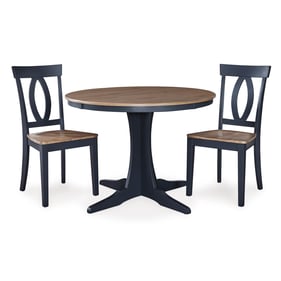 Ashley Furniture Landocken Brown Blue 3pc Dining Room Set