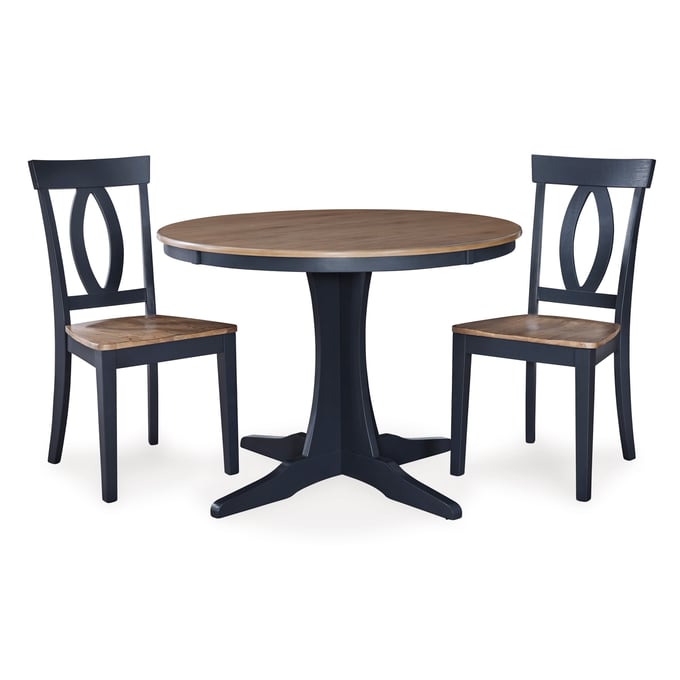 Ashley Furniture Landocken Brown Blue 3pc Dining Room Set D502-DR-S1