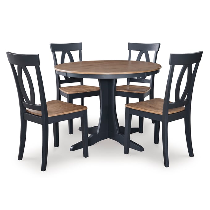 Ashley Furniture Landocken Brown Blue 5pc Dining Room Set D502-DR-S2