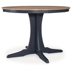 Ashley Furniture Landocken Brown Blue Round Dining Table