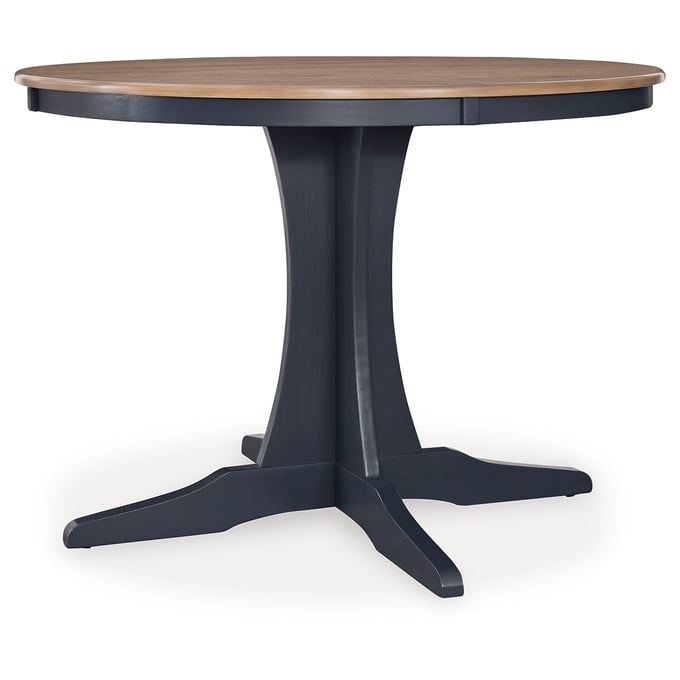 Ashley Furniture Landocken Brown Blue Round Dining Table D502-15