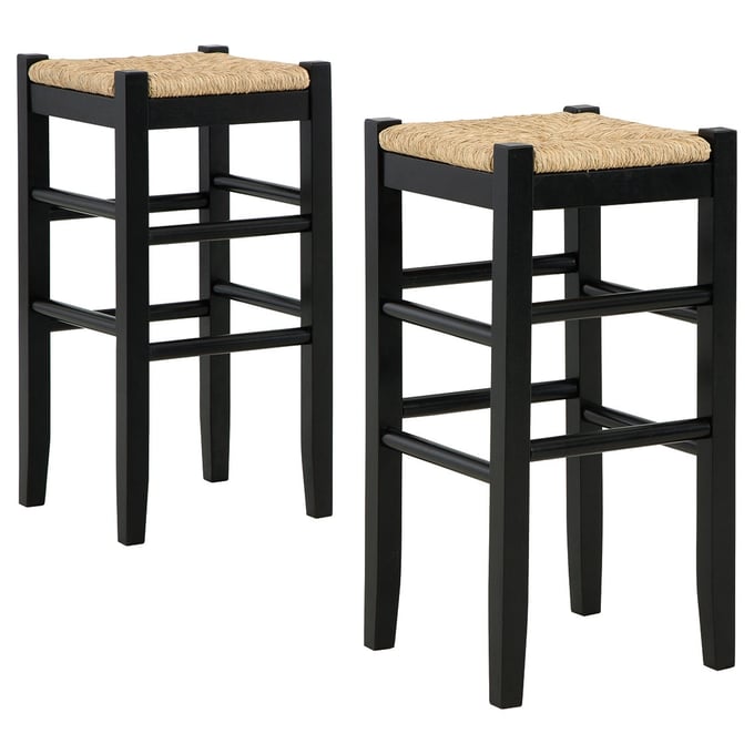 2 Ashley Furniture Mirimyn Black Tall Stools D508-130