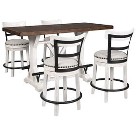 Ashley Furniture Valebeck White 5pc Counter Height Set