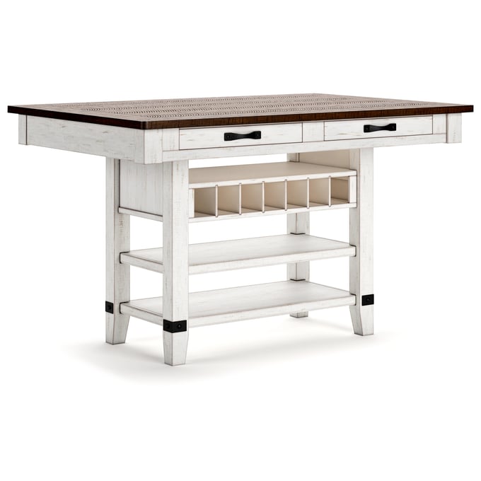 Ashley Furniture Valebeck White Brown Counter Height Table D546-32