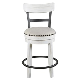 Ashley Furniture Valebeck White Upholstered Swivel Barstool