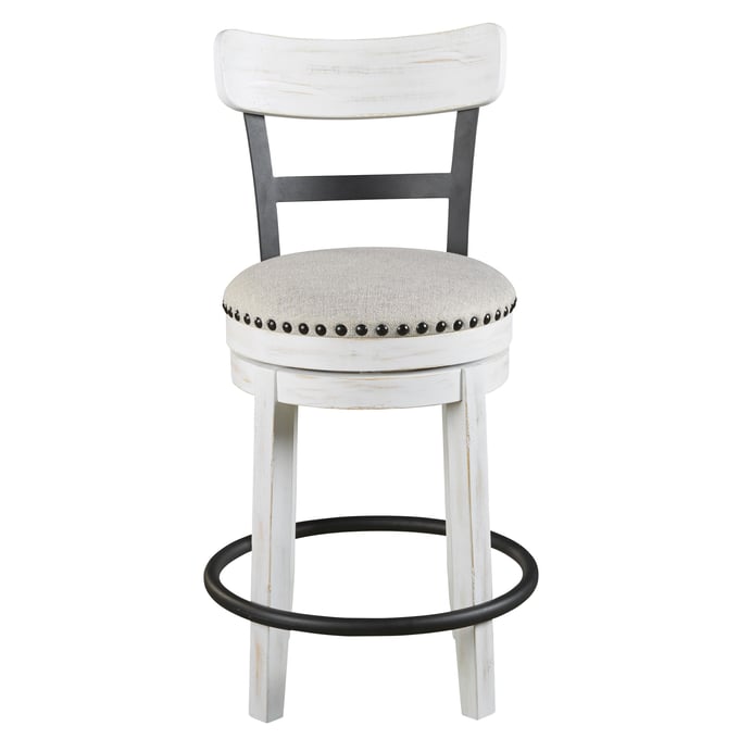 Ashley Furniture Valebeck White Upholstered Swivel Barstool D546-524