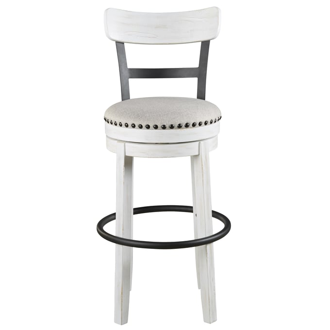 Ashley Furniture Valebeck White Tall Upholstered Swivel Barstool D546-530