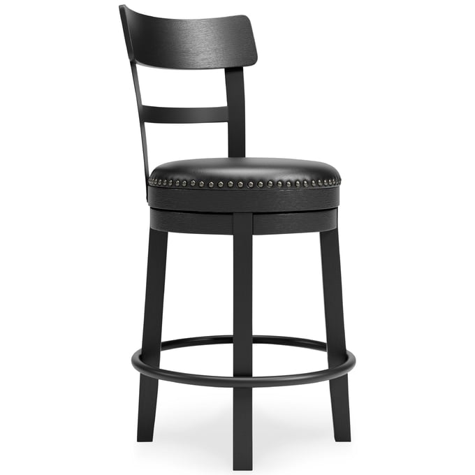 Ashley Furniture Valebeck Black Upholster Swivel Barstool D546-624