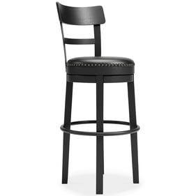 Ashley Furniture Valebeck Black Upholster Tall Swivel Barstool