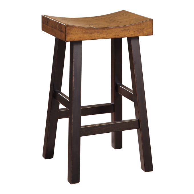 2 Ashley Furniture Glosco Medium Dark Brown Tall Stools D548-030