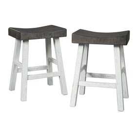 2 Ashley Furniture Glosco Brown Gray White Stools