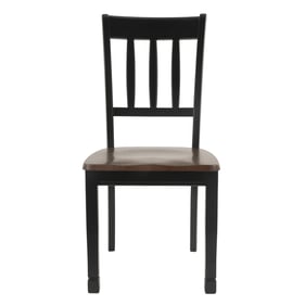 2 Ashley Furniture Owingsville Black Brown Dining Side Chairs