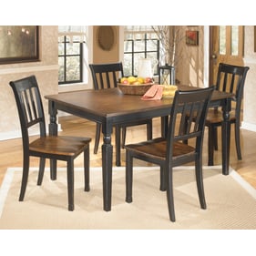 Ashley Furniture Owingsville Black Brown 5pc Dining Room Set