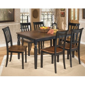 Ashley Furniture Owingsville Black Brown 7pc Dining Room Set