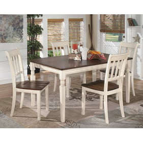 Ashley Furniture Whitesburg Brown Cottage White 5pc Dining Room Set