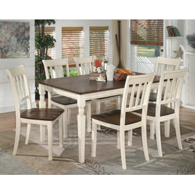 Ashley Furniture Whitesburg Brown Cottage White 7pc Dining Room Set