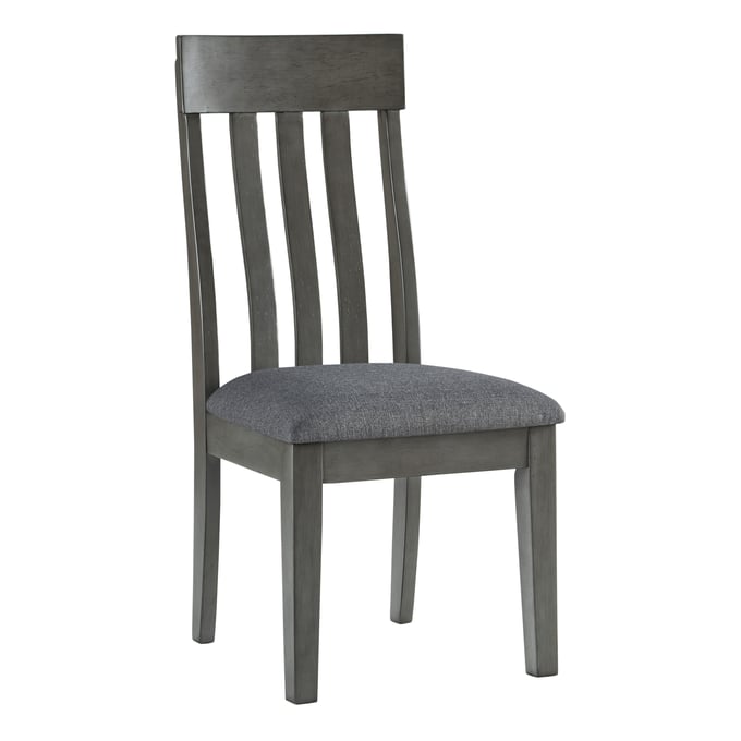 2 Ashley Furniture Hallanden Gray Dining Side Chairs D589-01