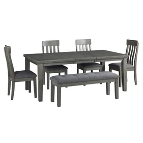 Ashley Furniture Hallanden Gray 6pc Dining Room Set