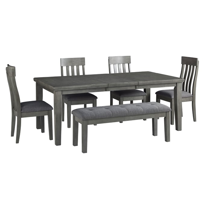 Ashley Furniture Hallanden Gray 6pc Dining Room Set D589-35-DR-S2