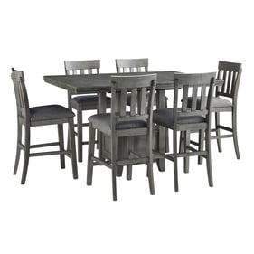 Ashley Furniture Hallanden Gray 7pc Counter Bar Set