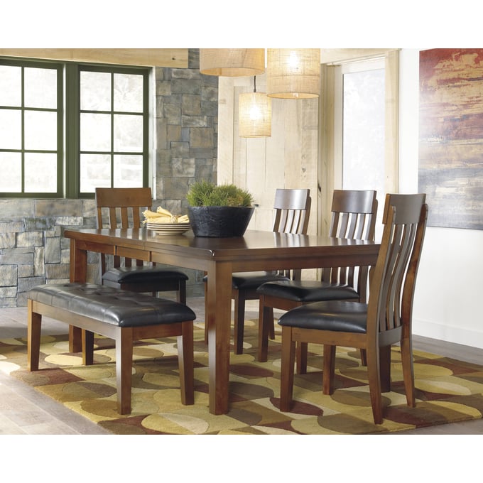 Ashley Furniture Ralene Medium Brown 6pc Dining Room Set D594-DR-S3