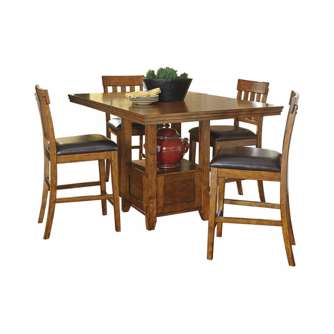 Ashley Furniture Ralene Medium Brown 5pc Counter Set D594-124-CHB-S1