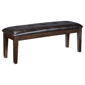 Ashley Furniture Haddigan Dark Brown Upholstered Large Dining Bench