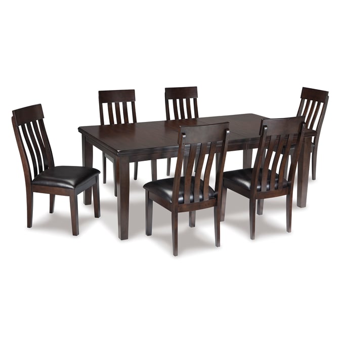 Ashley Furniture Haddigan Dark Brown 7pc Dining Room Set D596-DR-S4