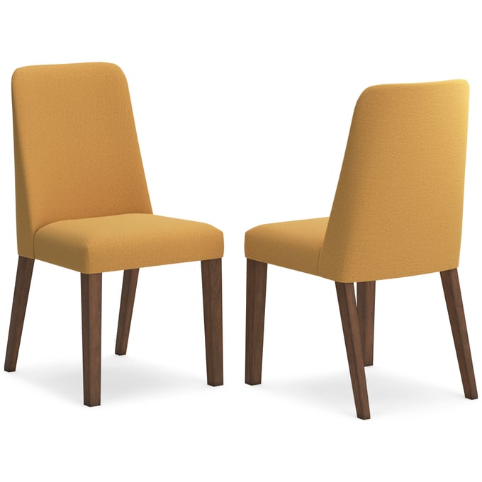 2 Ashley Furniture Lyncott Mustard Dining Upholstered Side Chairs D615-04