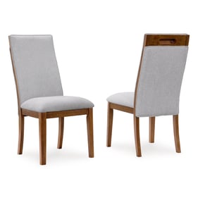 2 Ashley Furniture Lyncott Gray Brown Dining Upholstered Side Chairs