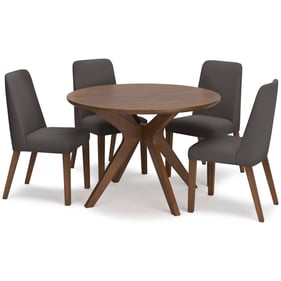 Ashley Furniture Lyncott Charcoal 5pc Round Dining Room Set