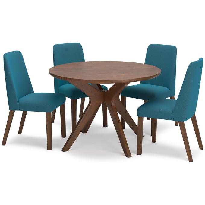 Ashley Furniture Lyncott Blue 5pc Round Dining Room Set D615-DR-S10