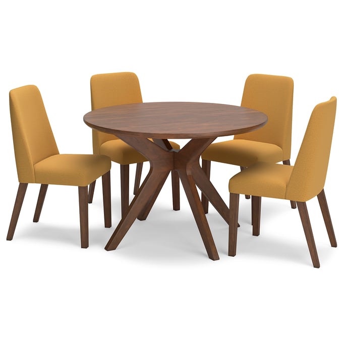 Ashley Furniture Lyncott Mustard 5pc Round Dining Room Set D615-DR-S11