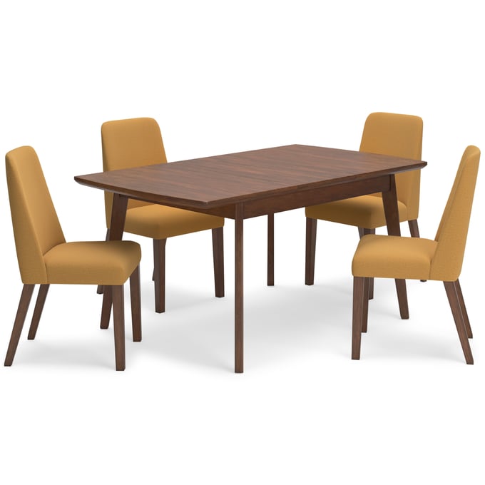 Ashley Furniture Lyncott Mustard 5pc Dining Room Set D615-DR-S5