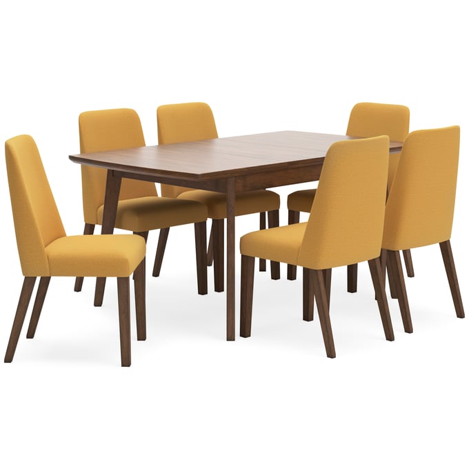 Ashley Furniture Lyncott Mustard 7pc Dining Room Set D615-DR-S6