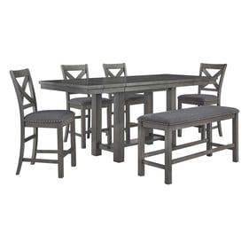 Ashley Furniture Myshanna Gray 6pc Counter Height Set