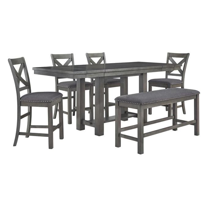 Ashley Furniture Myshanna Gray 6pc Counter Height Set D629-CNT-S2