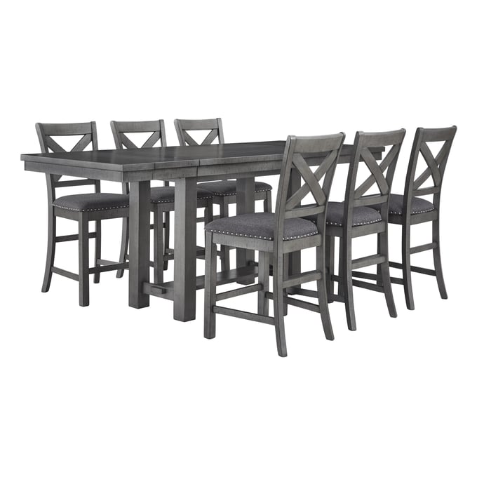 Ashley Furniture Myshanna Gray 7pc Counter Height Set D629-CNT-S1