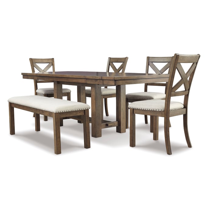 Ashley Furniture Moriville Grayish Brown 6pc Dining Room Set D631-DR-S2