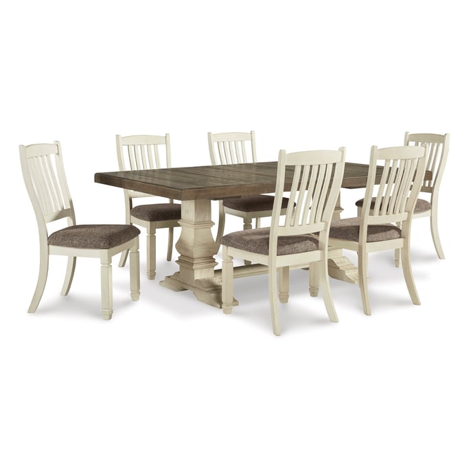 Ashley Furniture Bolanburg Antique White 7pc Dining Room Set With Side Chair D647-DR-S9