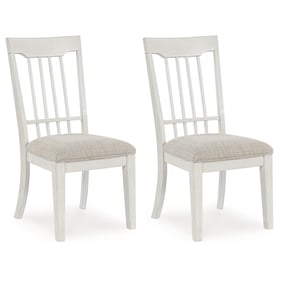 2 Ashley Furniture Shaybrock Light Grey Dining Side Chairs