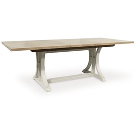 Ashley Furniture Shaybrock Antique White Brown Dining Table