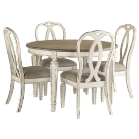 Ashley Furniture Realyn White 5pc Dining Room Set