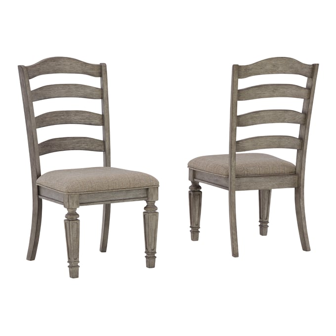 2 Ashley Furniture Lodenbay Antique Gray Dining Side Chairs D751-01