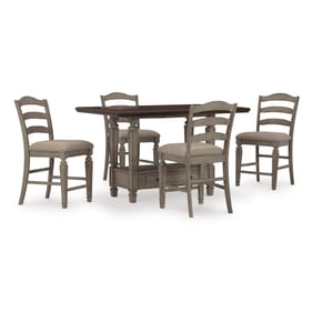 Ashley Furniture Lodenbay Antique Gray 5pc Counter Height Set