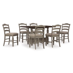 Ashley Furniture Lodenbay Antique Gray 7pc Counter Height Set