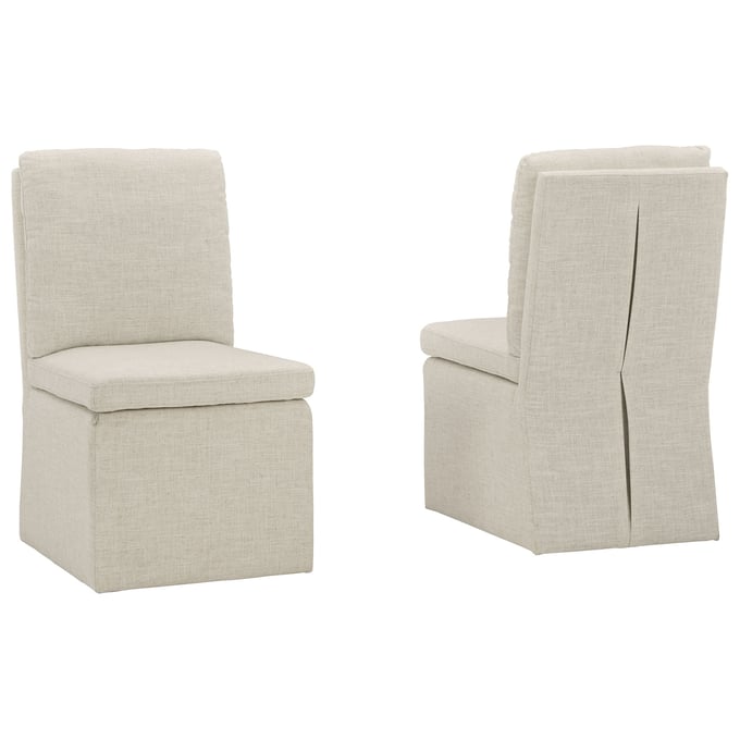 2 Ashley Furniture Krystanza Oatmeal Dining Side Chairs D766-02